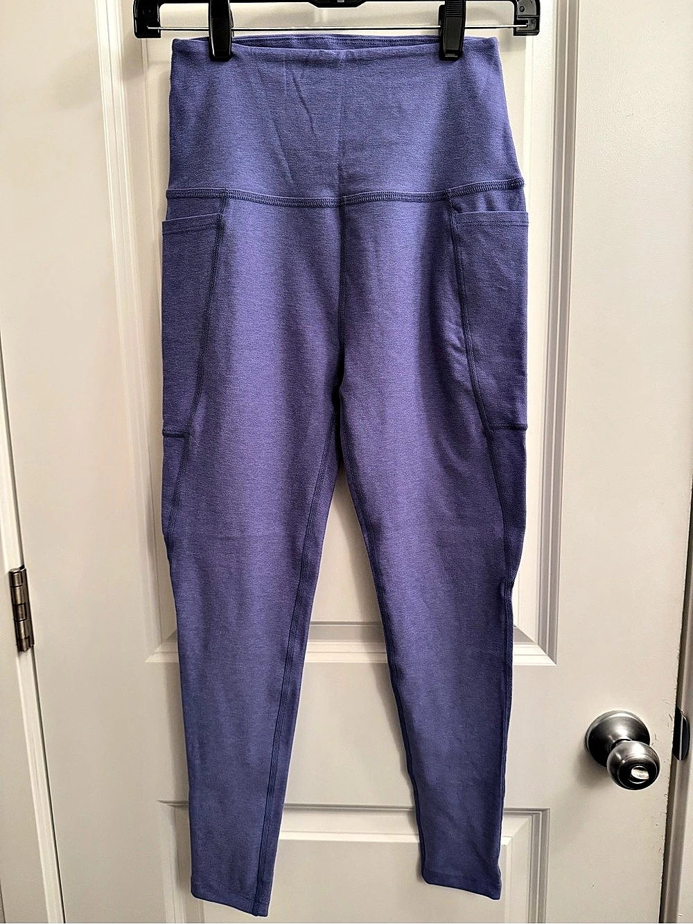 Beyond Yoga Spacedye Out Of Pocket High Waisted Midi Legging Purple Medium